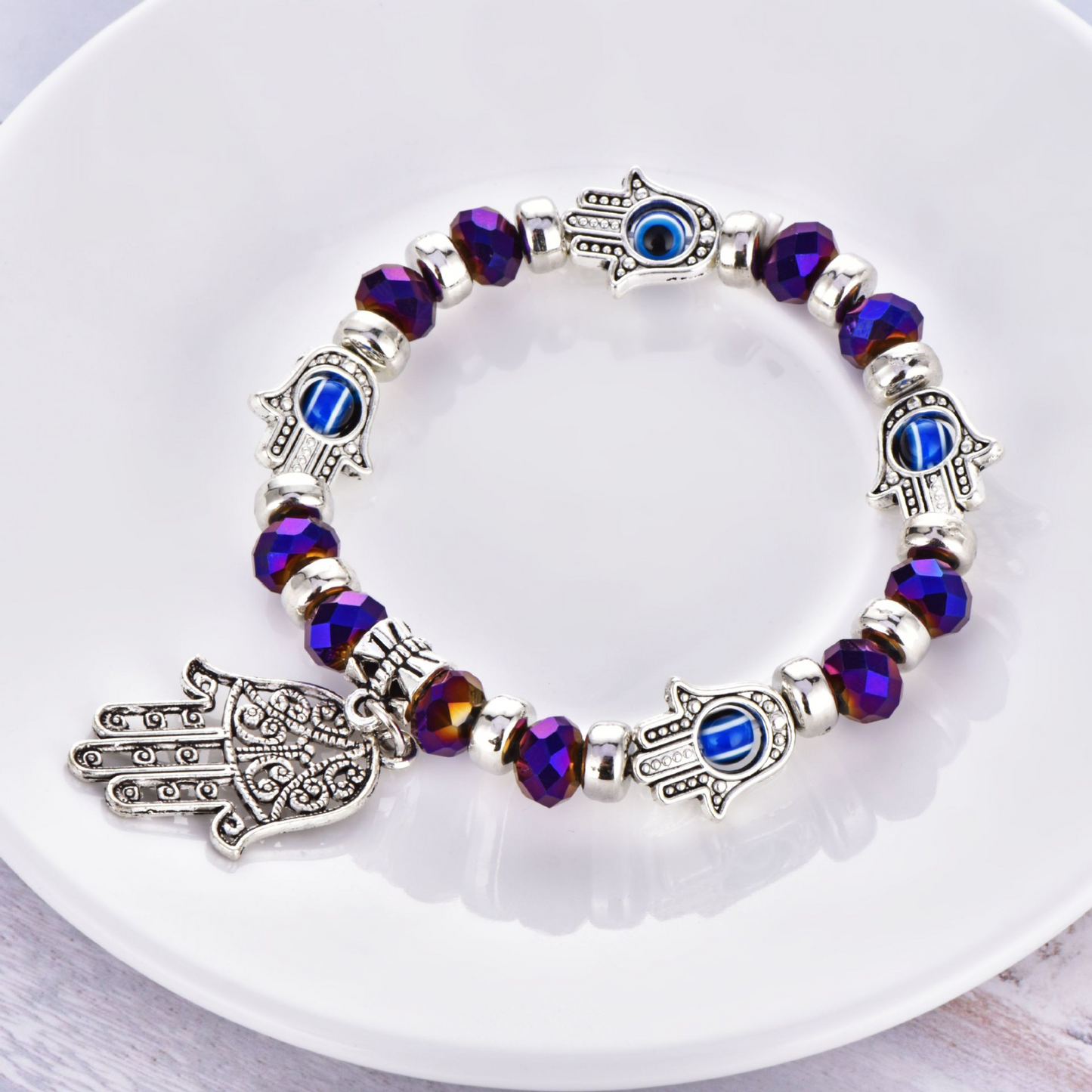 Devil’s Eye Beaded Bracelet – Unisex Protective Amulet