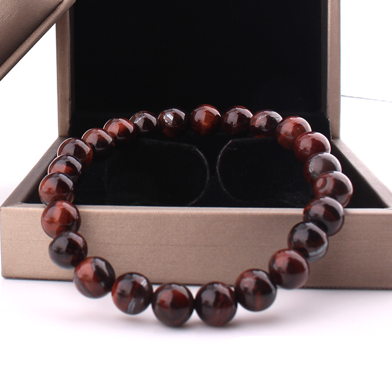 Red Tiger Eye Beaded Bracelet – Vintage Style, Energy & Focus