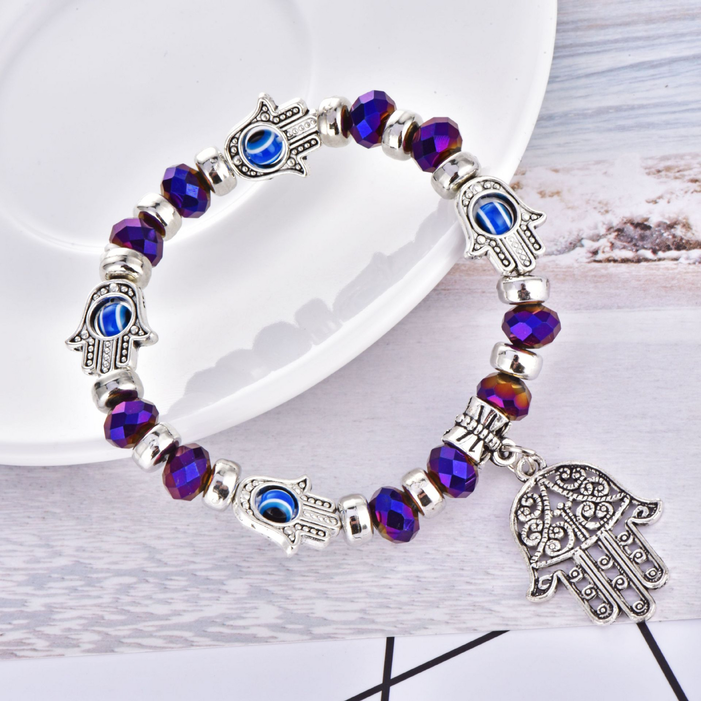 Devil’s Eye Beaded Bracelet – Unisex Protective Amulet