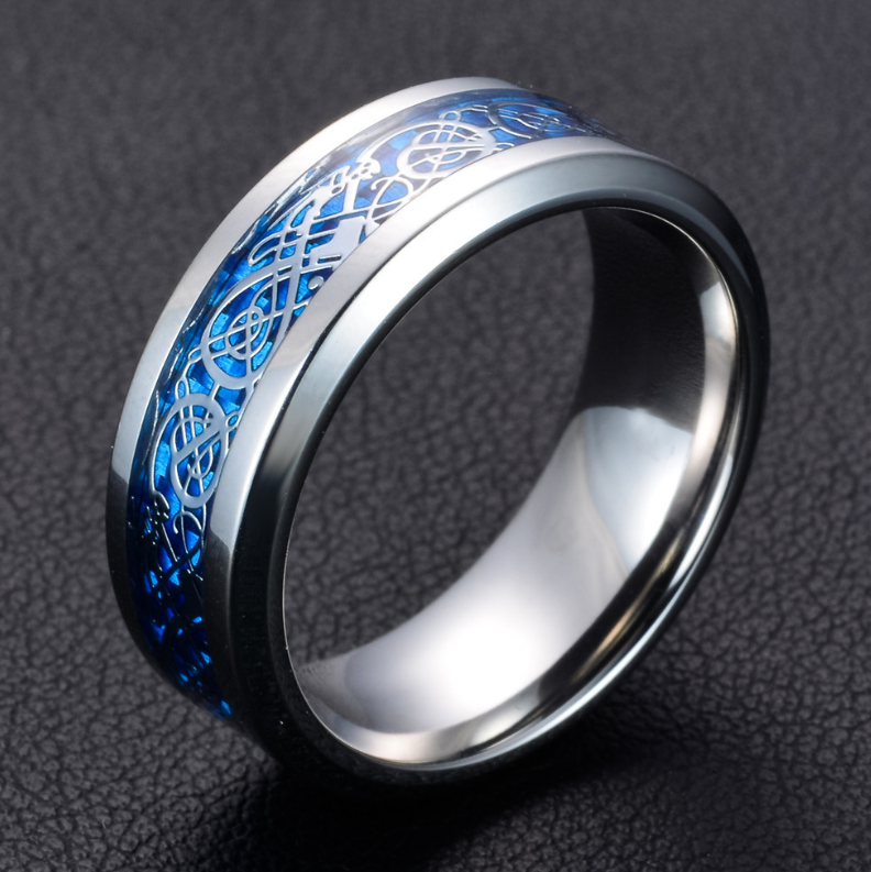 Titanium Steel Dragon Ring – Unisex Punk Style Jewelry
