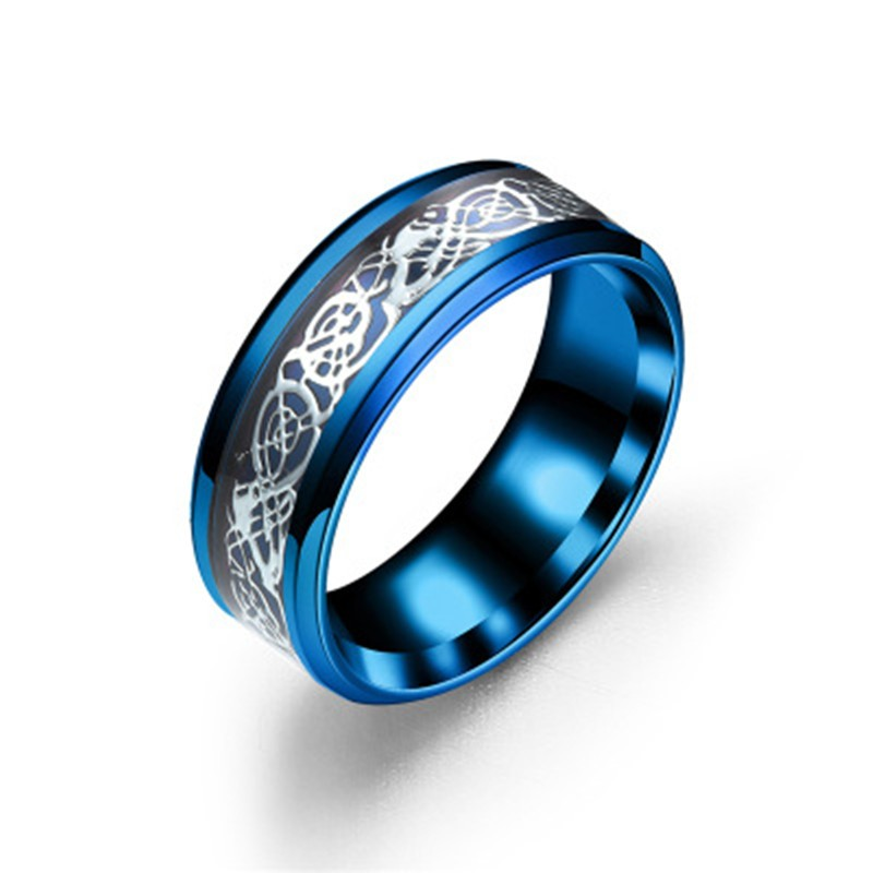 Titanium Steel Dragon Ring – Unisex Punk Style Jewelry