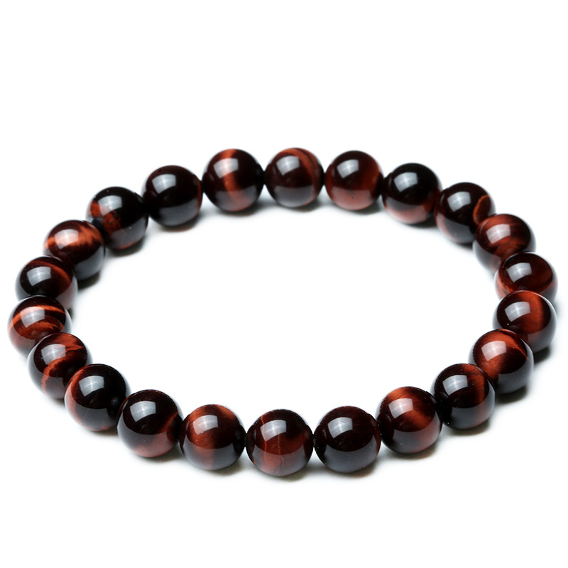 Red Tiger Eye Beaded Bracelet – Vintage Style, Energy & Focus