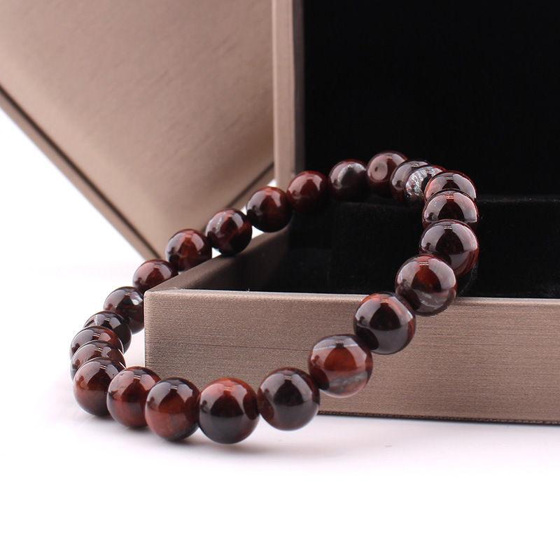 Red Tiger Eye Beaded Bracelet – Vintage Style, Energy & Focus