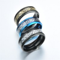 Titanium Steel Dragon Ring – Unisex Punk Style Jewelry