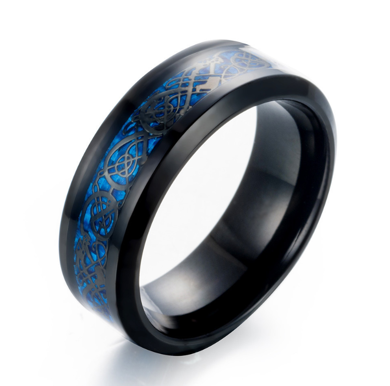 Titanium Steel Dragon Ring – Unisex Punk Style Jewelry