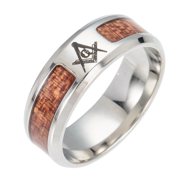 Wood & Steel Tree Ring – Unisex Nature-Inspired Jewelry