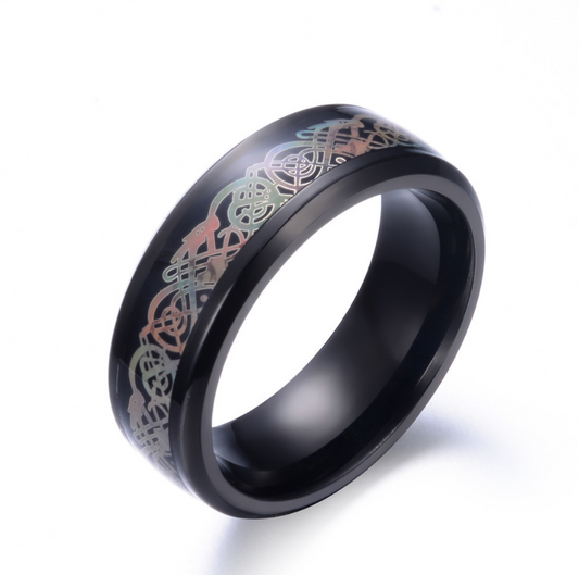 Titanium Steel Dragon Ring – Unisex Punk Style Jewelry