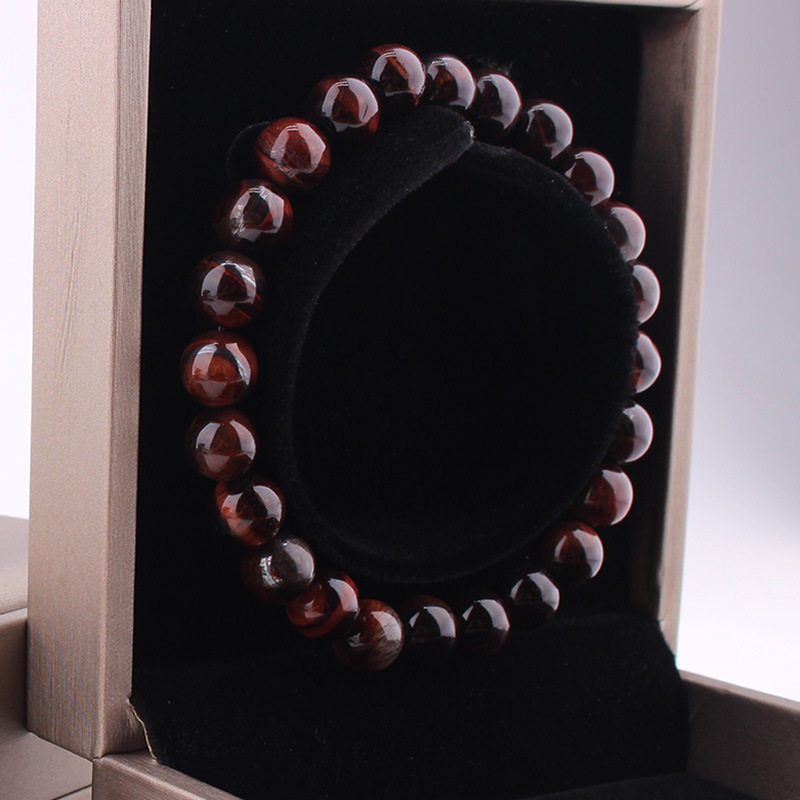 Red Tiger Eye Beaded Bracelet – Vintage Style, Energy & Focus