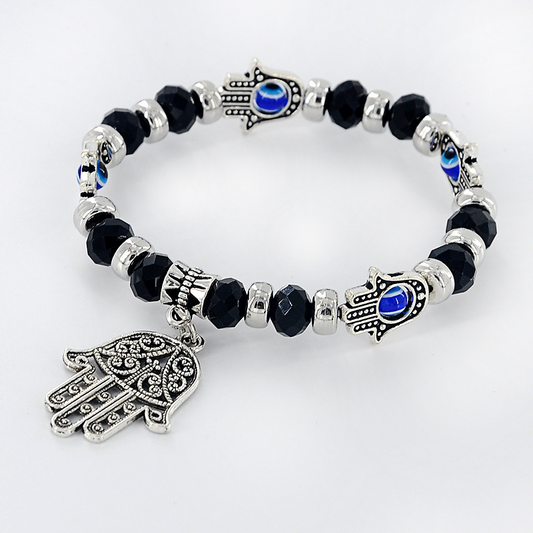 Devil’s Eye Beaded Bracelet – Unisex Protective Amulet