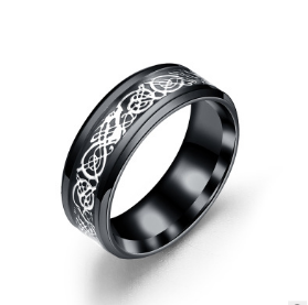 Titanium Steel Dragon Ring – Unisex Punk Style Jewelry
